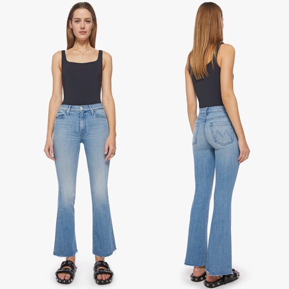 MOTHER Denim - MOTHER The Weekender Fray Light Blue Wash Size 30